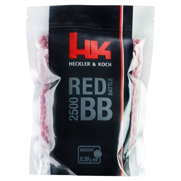  Heckler & Koch Premium Red Battle BBs 0,20g 2500 stk. - Rød
